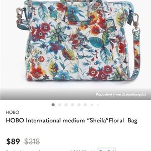 HOBO Sheila Floral Bag - Blue and Red